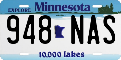 MN license plate 948NAS