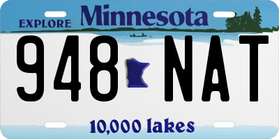 MN license plate 948NAT