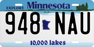 MN license plate 948NAU