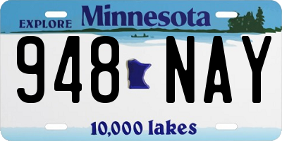 MN license plate 948NAY