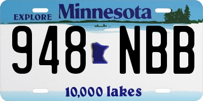 MN license plate 948NBB