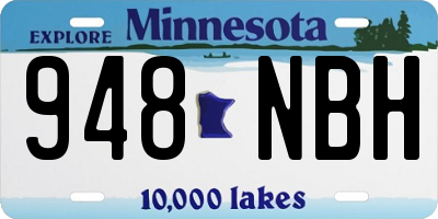 MN license plate 948NBH