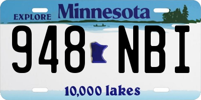 MN license plate 948NBI