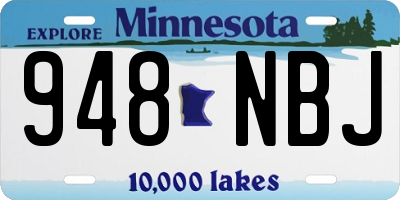 MN license plate 948NBJ