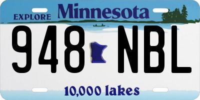 MN license plate 948NBL