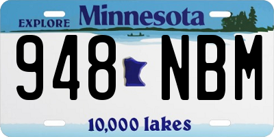 MN license plate 948NBM