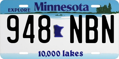 MN license plate 948NBN