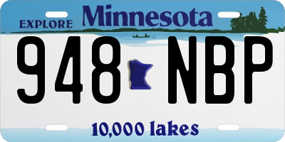 MN license plate 948NBP