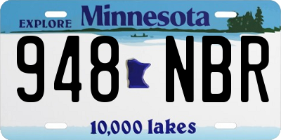 MN license plate 948NBR