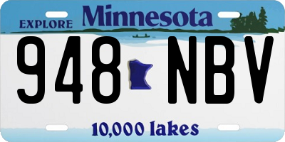 MN license plate 948NBV