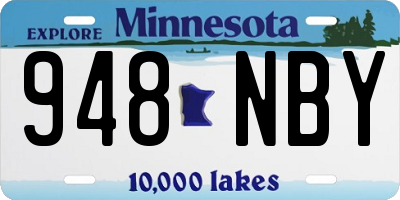 MN license plate 948NBY