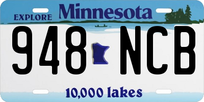 MN license plate 948NCB