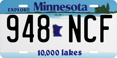 MN license plate 948NCF