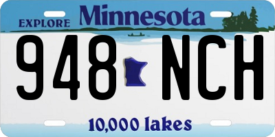 MN license plate 948NCH