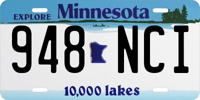 MN license plate 948NCI