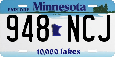 MN license plate 948NCJ