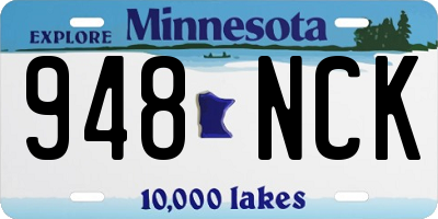 MN license plate 948NCK