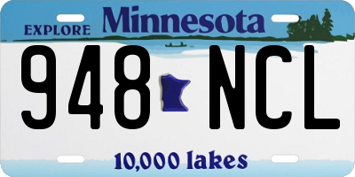 MN license plate 948NCL