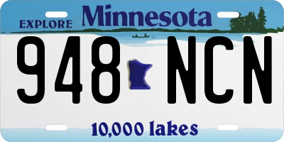 MN license plate 948NCN