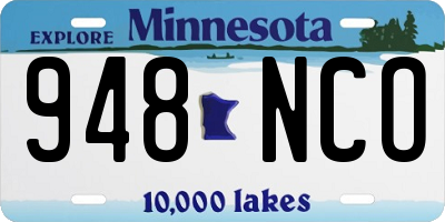 MN license plate 948NCO