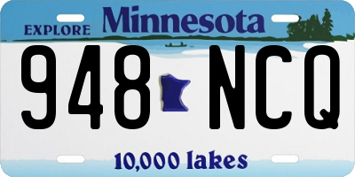 MN license plate 948NCQ