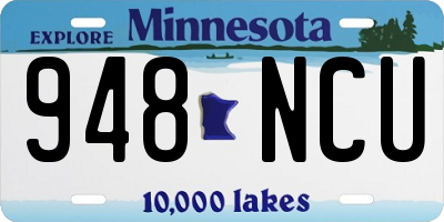 MN license plate 948NCU