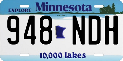 MN license plate 948NDH