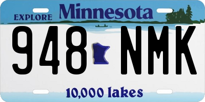 MN license plate 948NMK