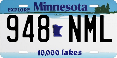 MN license plate 948NML