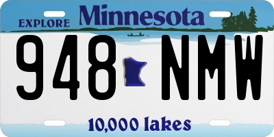 MN license plate 948NMW
