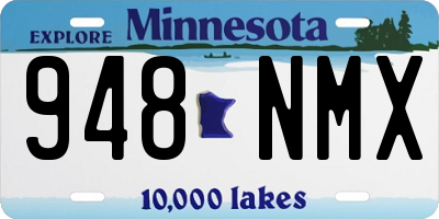 MN license plate 948NMX