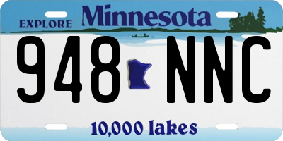 MN license plate 948NNC