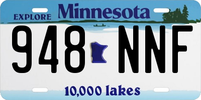 MN license plate 948NNF