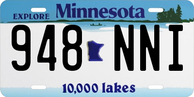 MN license plate 948NNI