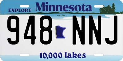MN license plate 948NNJ
