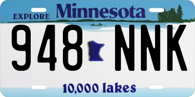 MN license plate 948NNK