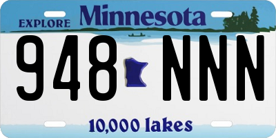 MN license plate 948NNN