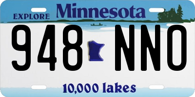 MN license plate 948NNO