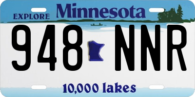 MN license plate 948NNR