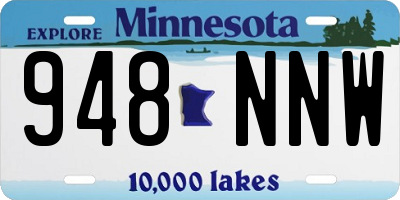MN license plate 948NNW