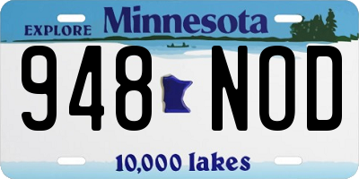 MN license plate 948NOD