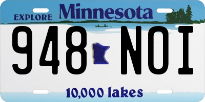 MN license plate 948NOI