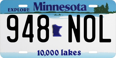 MN license plate 948NOL