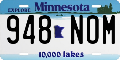 MN license plate 948NOM