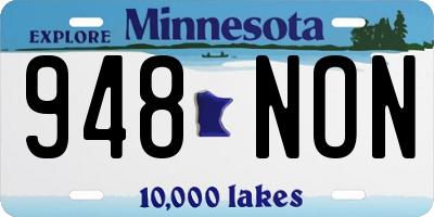 MN license plate 948NON