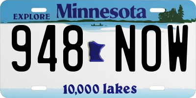 MN license plate 948NOW