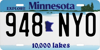 MN license plate 948NYO