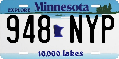 MN license plate 948NYP