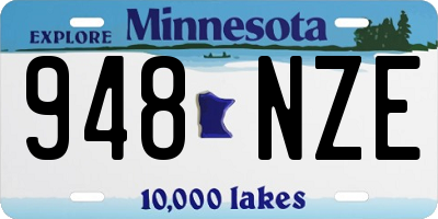 MN license plate 948NZE