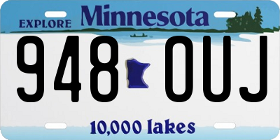 MN license plate 948OUJ
